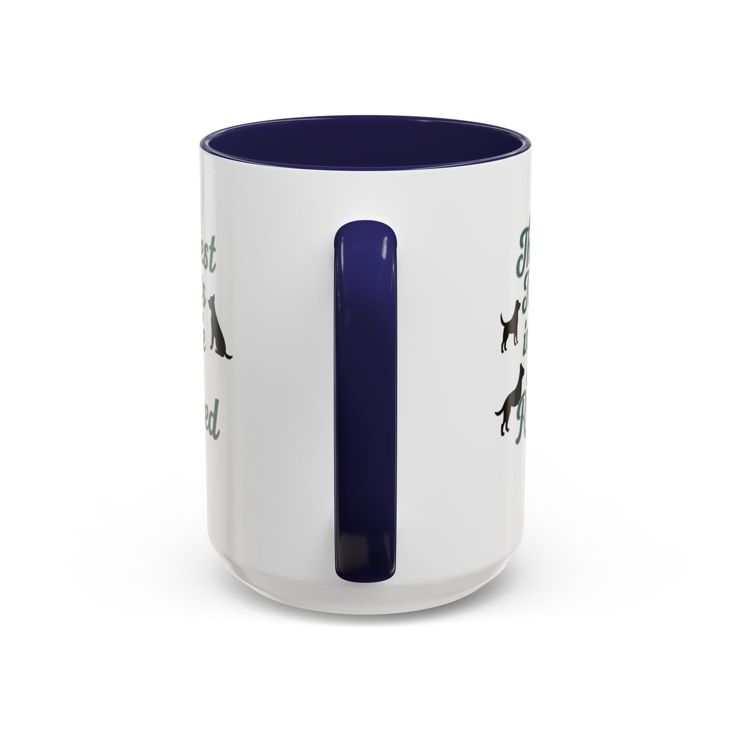 Rescue Dog Coffee Mug, Pet Lover Gift, Animal Adoption Mug, Inspirational Tea Cup, Dog Mom Mug, Black Handle Coffee Cup