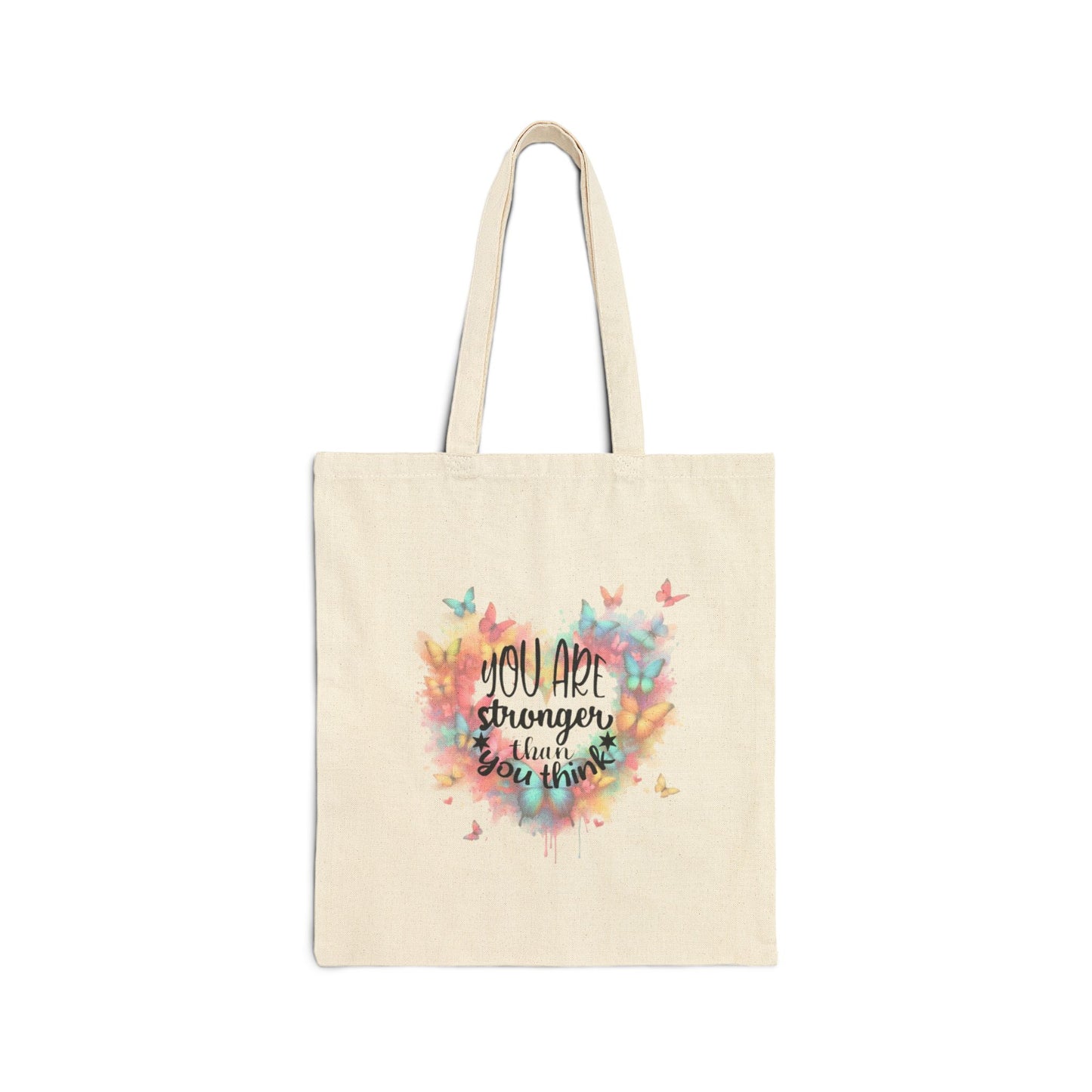 Inspirational Cotton Canvas Tote Bag - Motivational Gift, Eco-Friendly Shopping Bag, Quote Bag, Everyday Tote, Nature Lover's Accessory