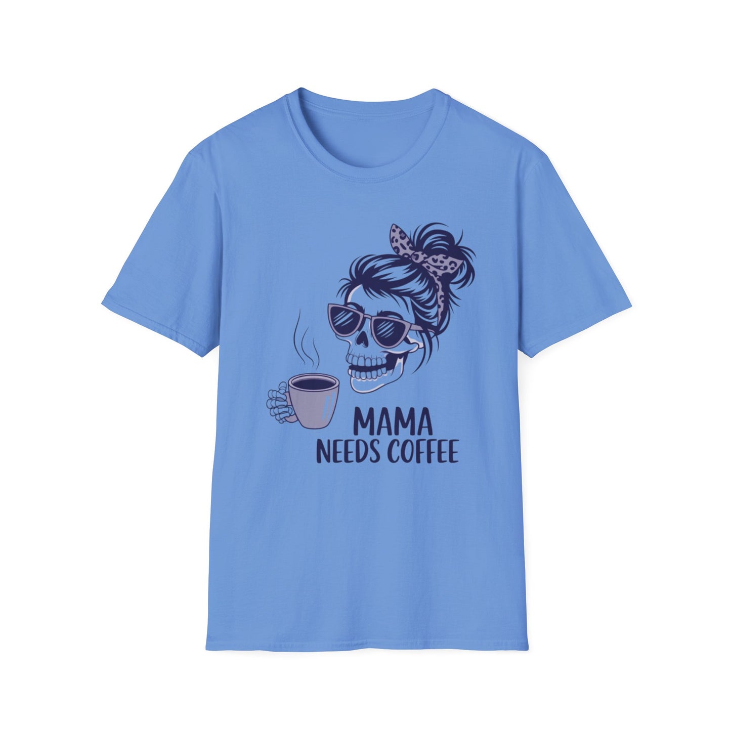 Mama Needs Coffee Unisex Softstyle T-Shirt - Fun Casual Tee for Coffee Lovers