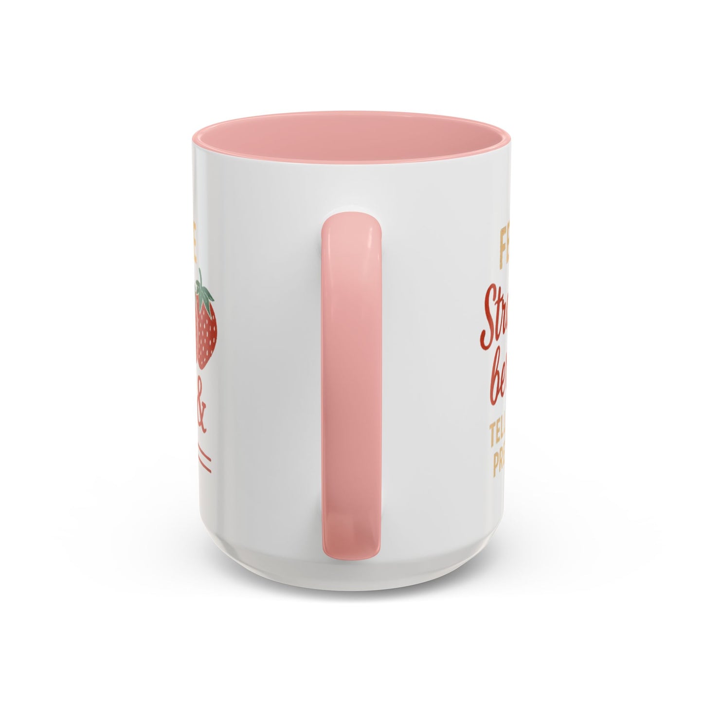 Cute Strawberry Themed Accent Coffee Mug - Perfect for Gifts, Home, Kitchen, Birthday, Fun Quotes