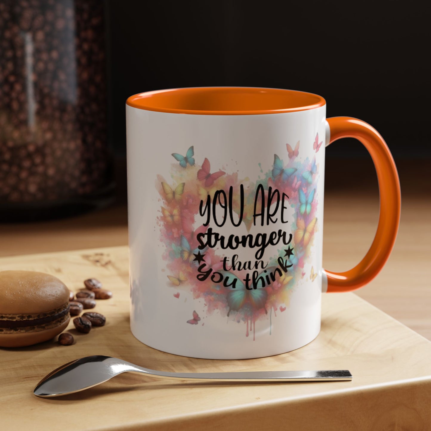 Inspirational Butterfly Coffee Mug, Motivational Gift for Friends, Colorful Mug for Tea Lover, Positive Affirmation, Self-Care Sip