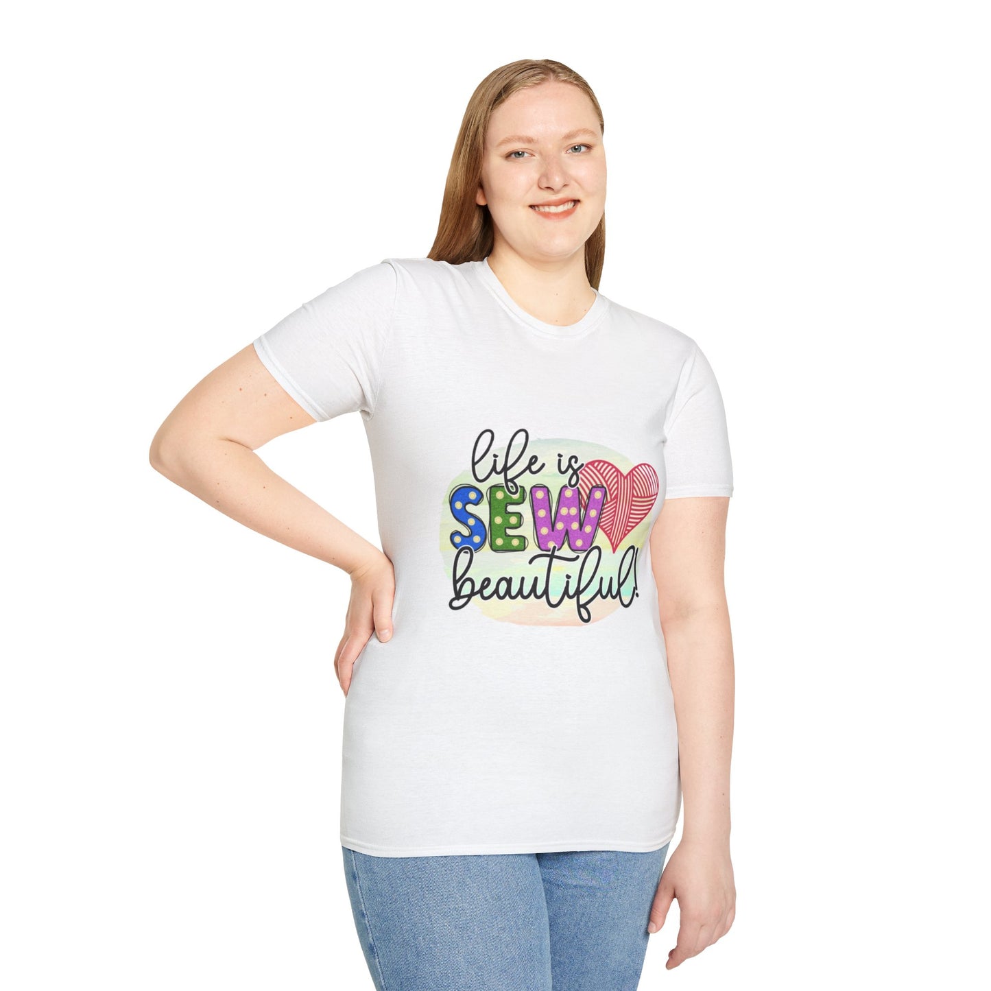 Sewing Enthusiast T-Shirt - Life is Sew Beautiful, Gift for Sewers, Craft Lovers, Quilters, DIY Apparel, Sewing Gifts