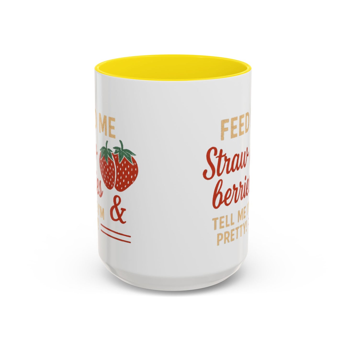 Cute Strawberry Themed Accent Coffee Mug - Perfect for Gifts, Home, Kitchen, Birthday, Fun Quotes