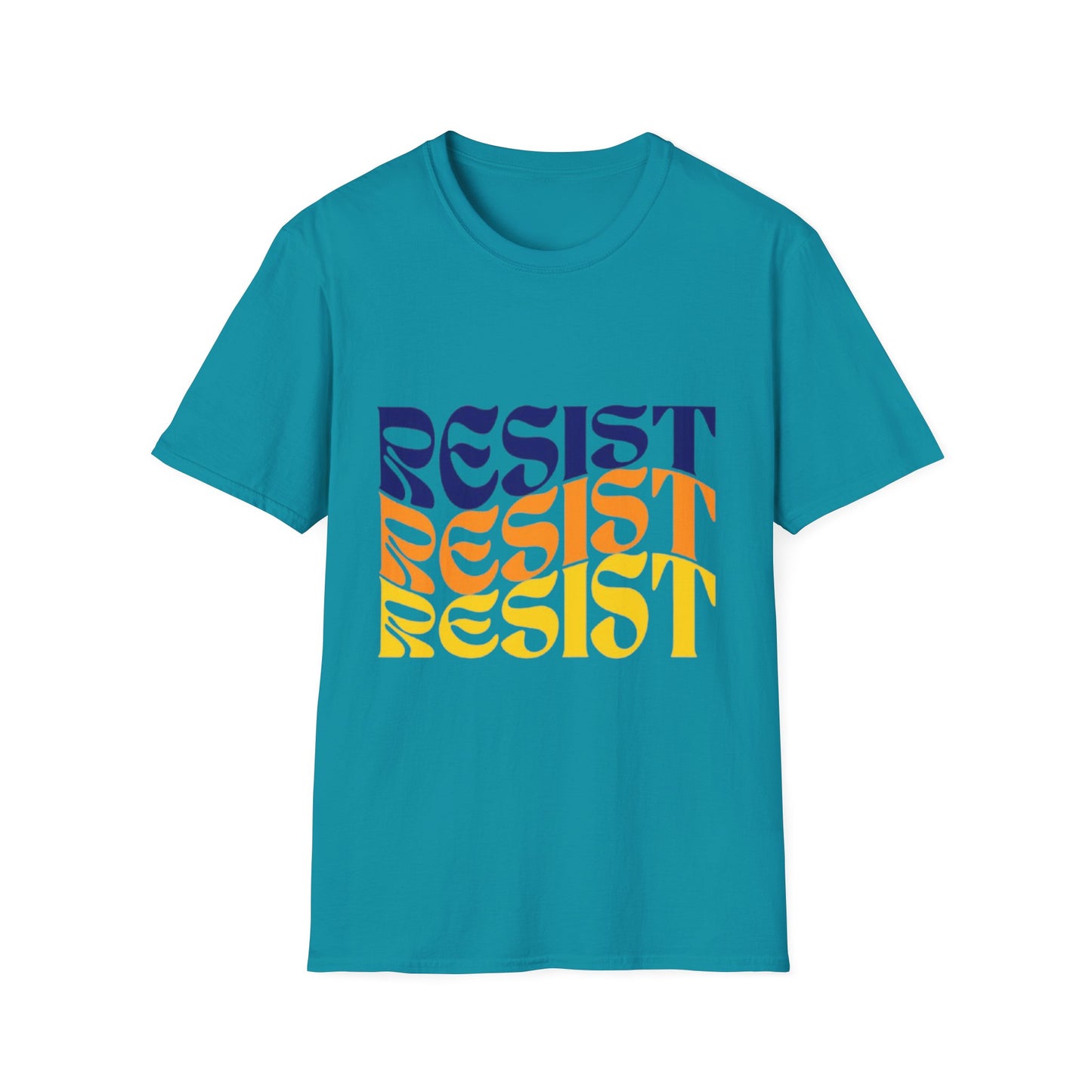 Unisex Softstyle T-Shirt - Bold 'RESIST' Graphic Tee for Activism and Empowerment
