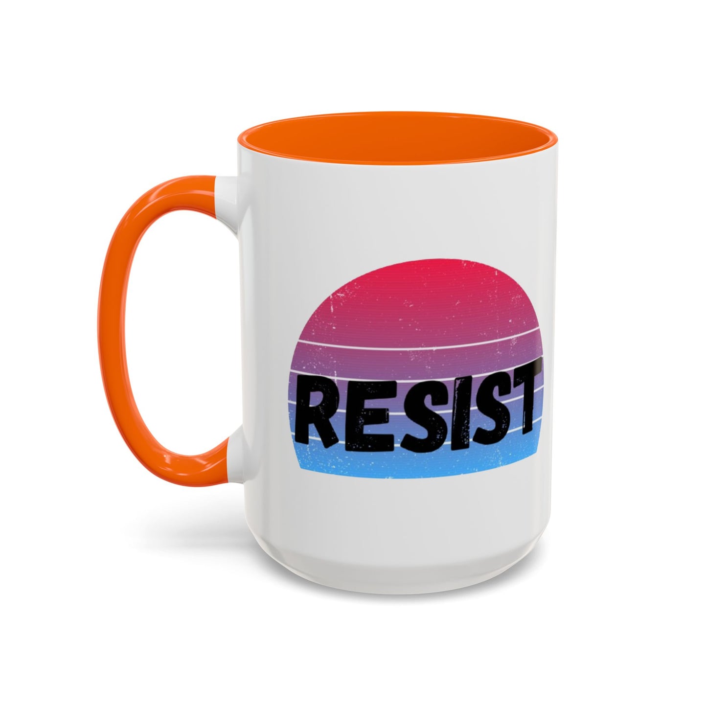Colorful Resist Coffee Mug, Motivational Mug for Empowerment, Perfect Gift for Activists, Inspirational Kitchenware, 11oz 15oz