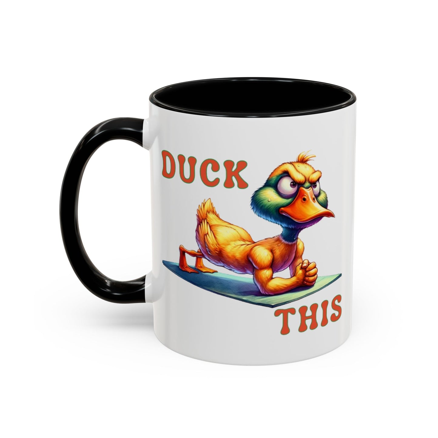 Quirky Duck Yoga Mug - Funny Coffee Cup for Yoga Lovers, Gift for Friends, Exercise Motivation, Duck This Mug