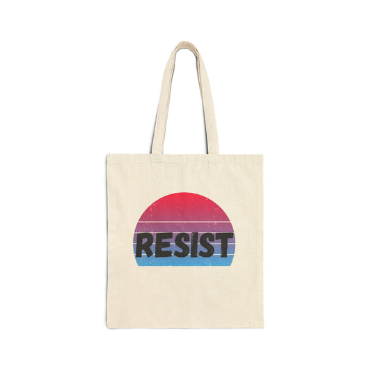 Resist Cotton Canvas Tote Bag | Eco-Friendly Shopping Bag, Motivational Gift, Sustainable Style, Reusable Tote, Activist Essentials