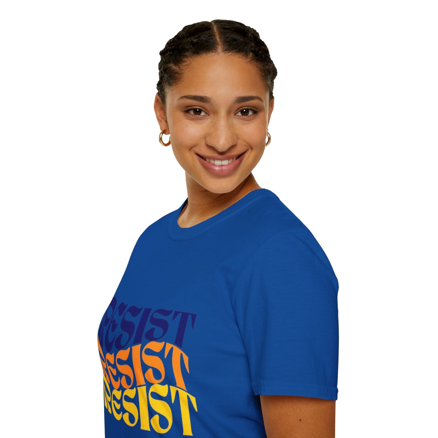 Unisex Softstyle T-Shirt - Bold 'RESIST' Graphic Tee for Activism and Empowerment