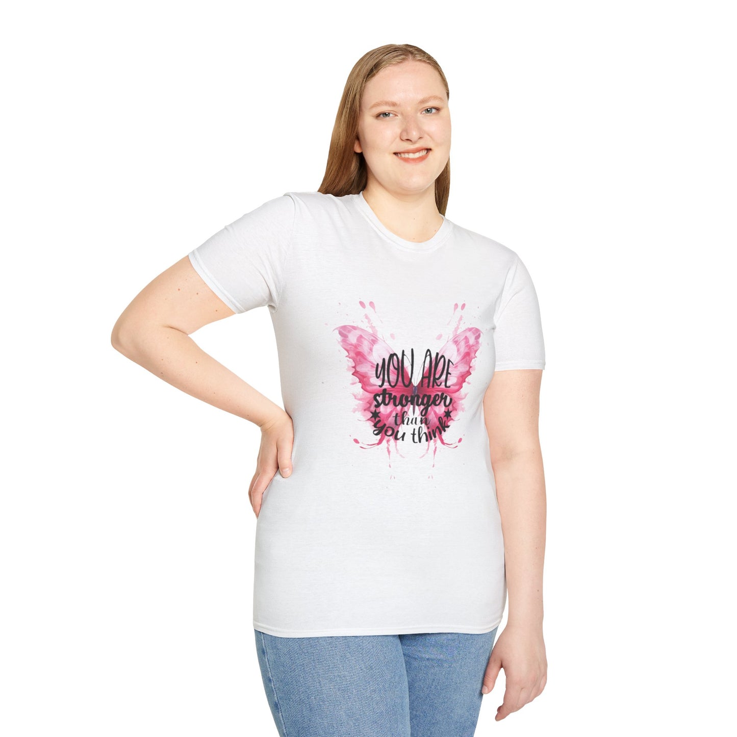 Empowering Butterfly T-Shirt, Inspirational Tee, Motivational Gift, Affirmation Apparel, Positive Vibes Shirt, Strength Quote T-Shirt