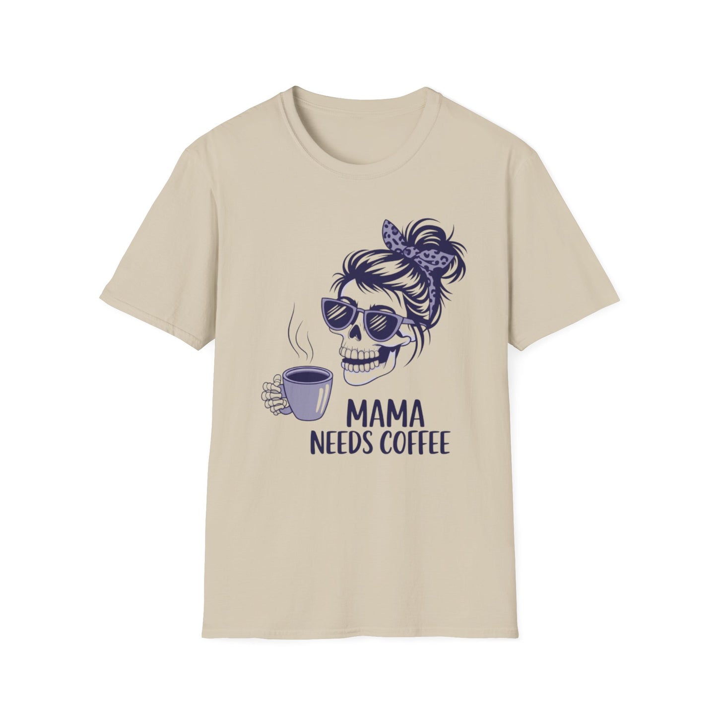 Mama Needs Coffee Unisex Softstyle T-Shirt - Fun Casual Tee for Coffee Lovers