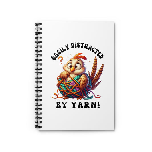 Cute Yarn Lover's Spiral Notebook, Fun Journal for Crafters, Gift for Knitters and Crocheters, Creative Writing Journal, Art Sketchbook
