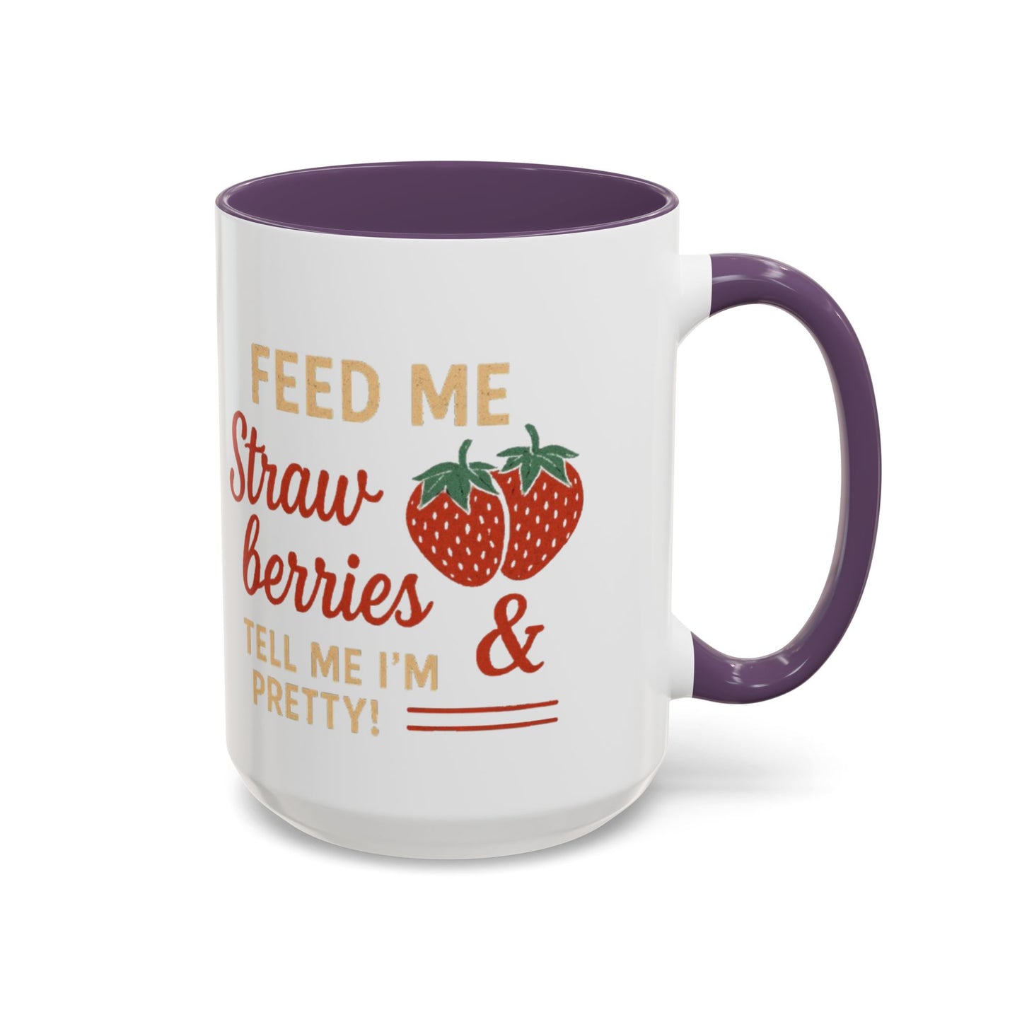Cute Strawberry Themed Accent Coffee Mug - Perfect for Gifts, Home, Kitchen, Birthday, Fun Quotes
