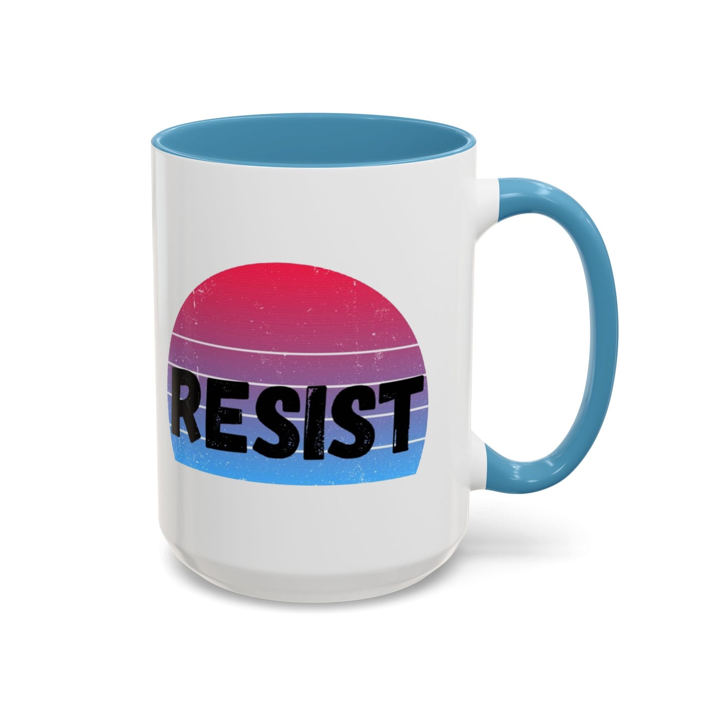Colorful Resist Coffee Mug, Motivational Mug for Empowerment, Perfect Gift for Activists, Inspirational Kitchenware, 11oz 15oz