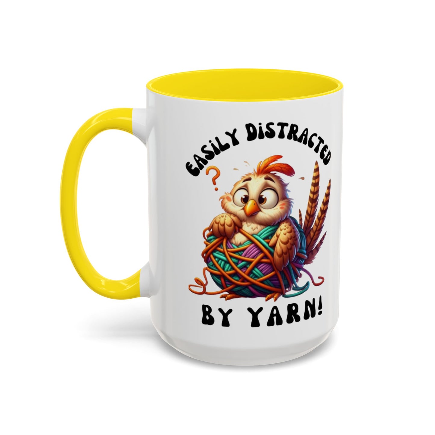 Whimsical Yarn Lover's Coffee Mug – Perfect Gift for Crafters, Crafting Enthusiasts, Cozy Home Decor, Fun Accent Mug