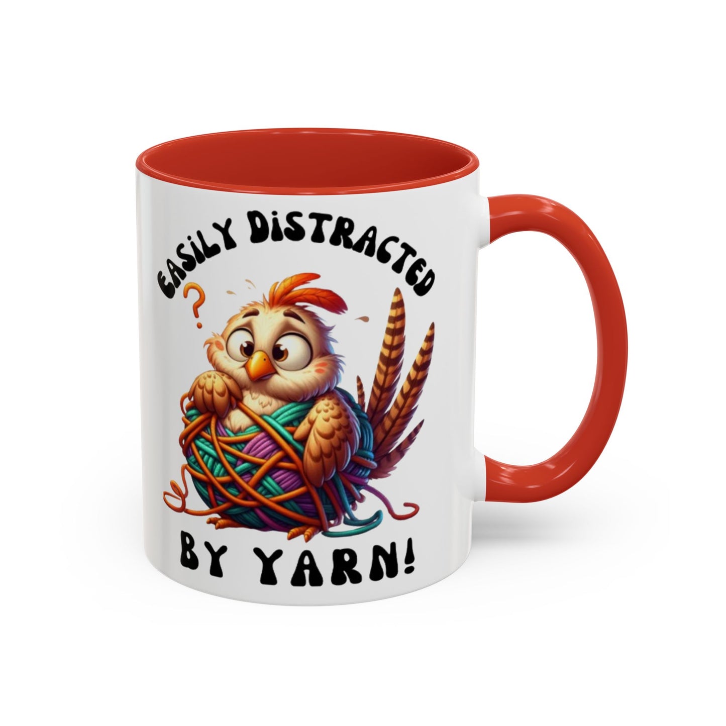 Whimsical Yarn Lover's Coffee Mug – Perfect Gift for Crafters, Crafting Enthusiasts, Cozy Home Decor, Fun Accent Mug