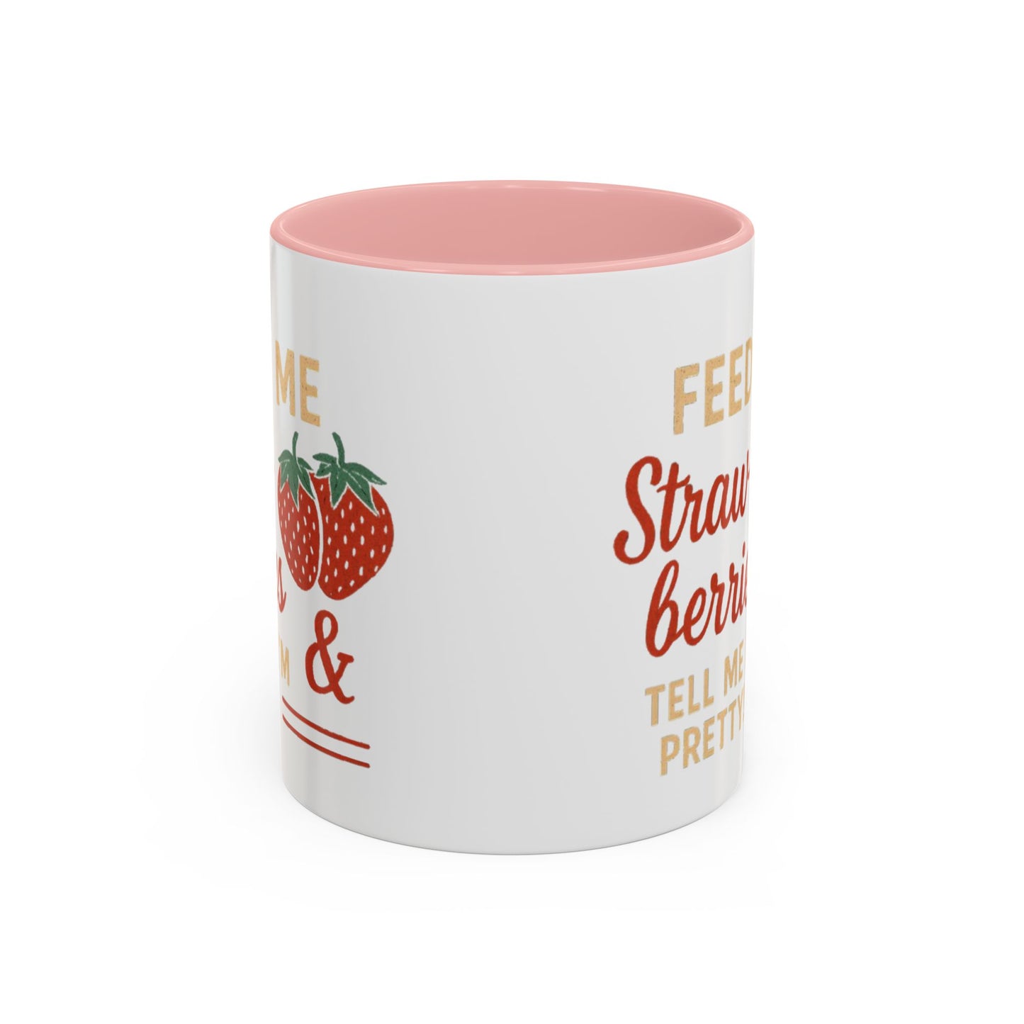 Cute Strawberry Themed Accent Coffee Mug - Perfect for Gifts, Home, Kitchen, Birthday, Fun Quotes