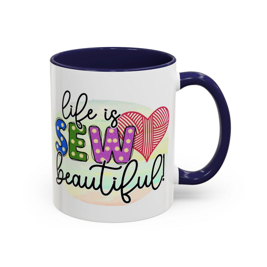 Sewing-Themed Coffee Mug – Perfect Gift for Crafters, Quilters, Birthday, Gift for Her, Inspirational Mug