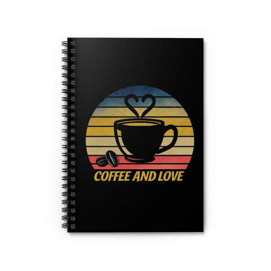 Coffee and Love Spiral Notebook - Perfect Gift for Coffee Lovers, Journaling, School, Stationery, Cute Writing Journal