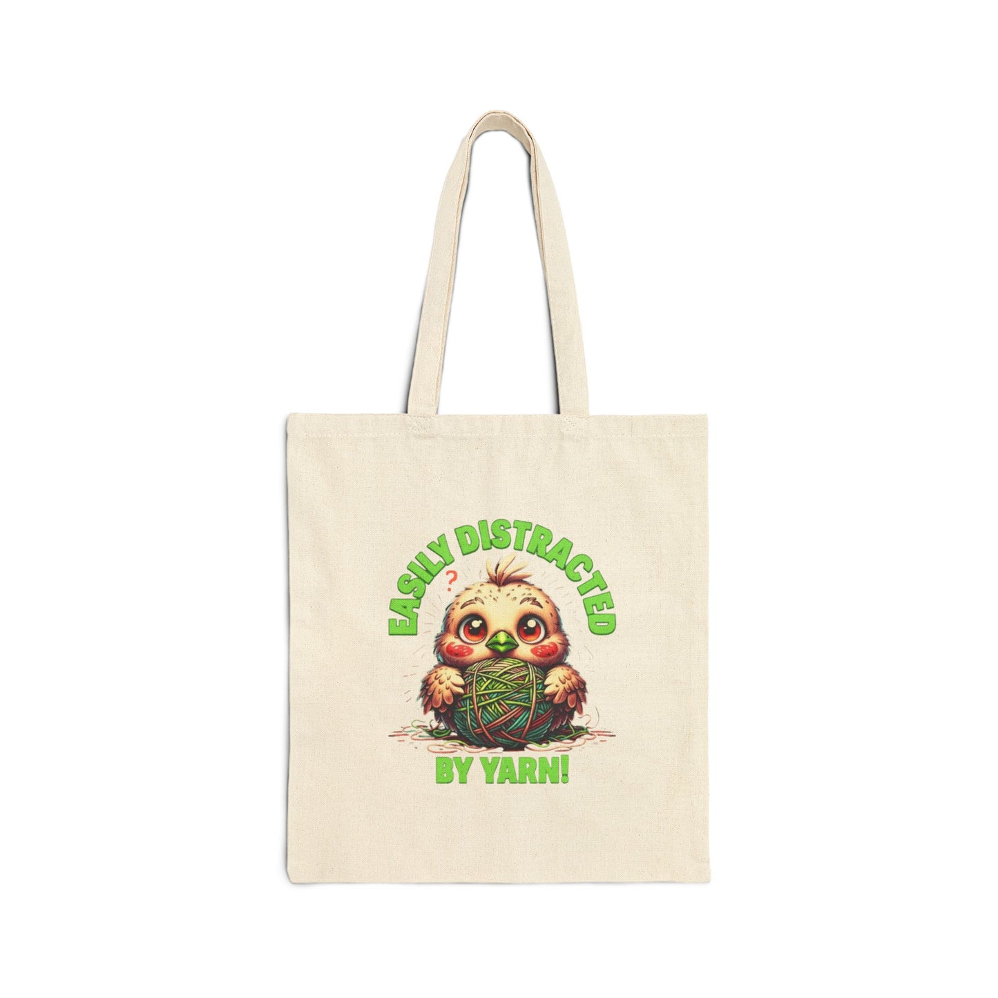 Adorable Cotton Canvas Tote Bag - Easily Distracted Sloth Design, Eco-Friendly Shopping Bag, Cute Gift for Animal Lovers, Everyday Use