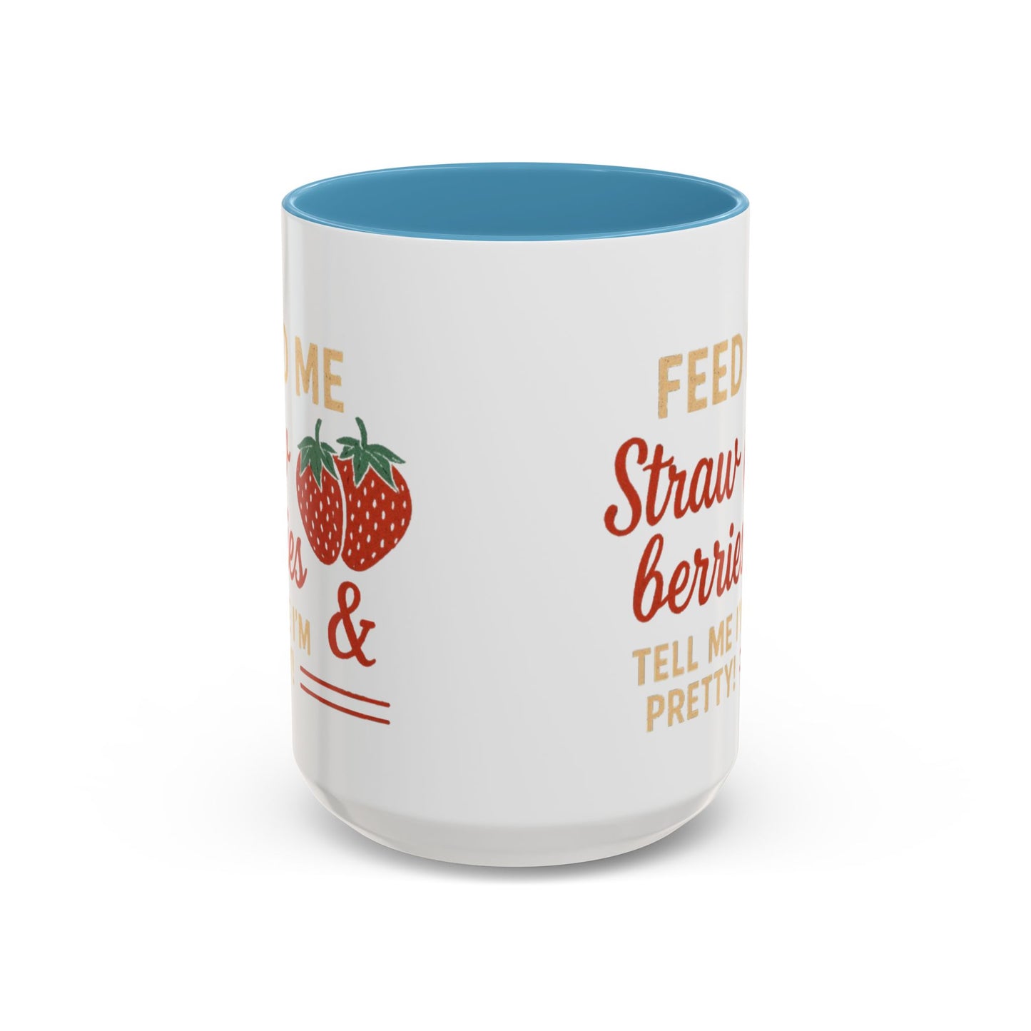 Cute Strawberry Themed Accent Coffee Mug - Perfect for Gifts, Home, Kitchen, Birthday, Fun Quotes