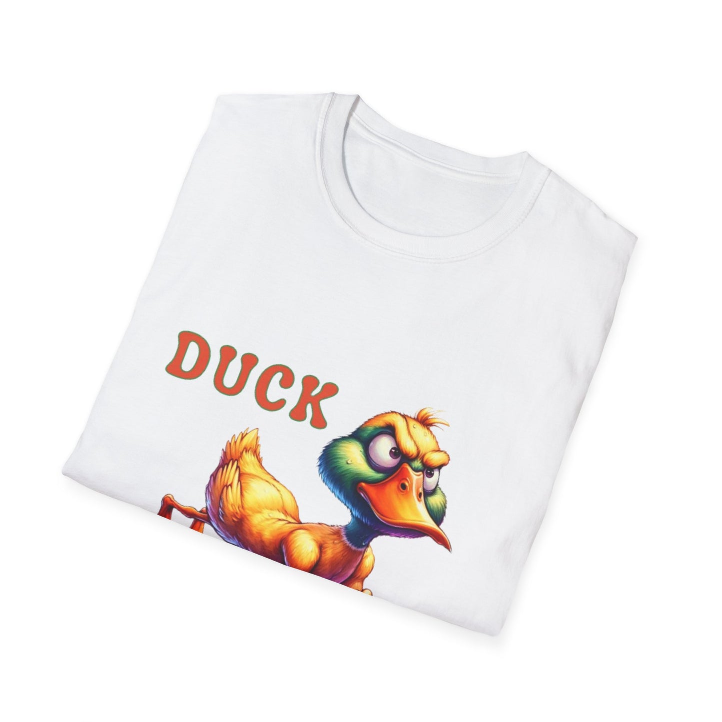 Funny Duck Gym Unisex Softstyle T-Shirt - Perfect for Fitness Lovers & Gift Giving