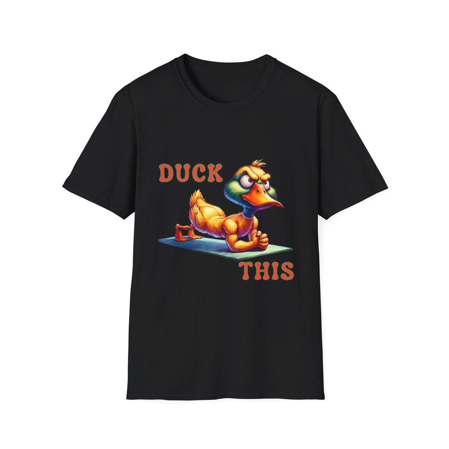 Funny Duck Gym Unisex Softstyle T-Shirt - Perfect for Fitness Lovers & Gift Giving