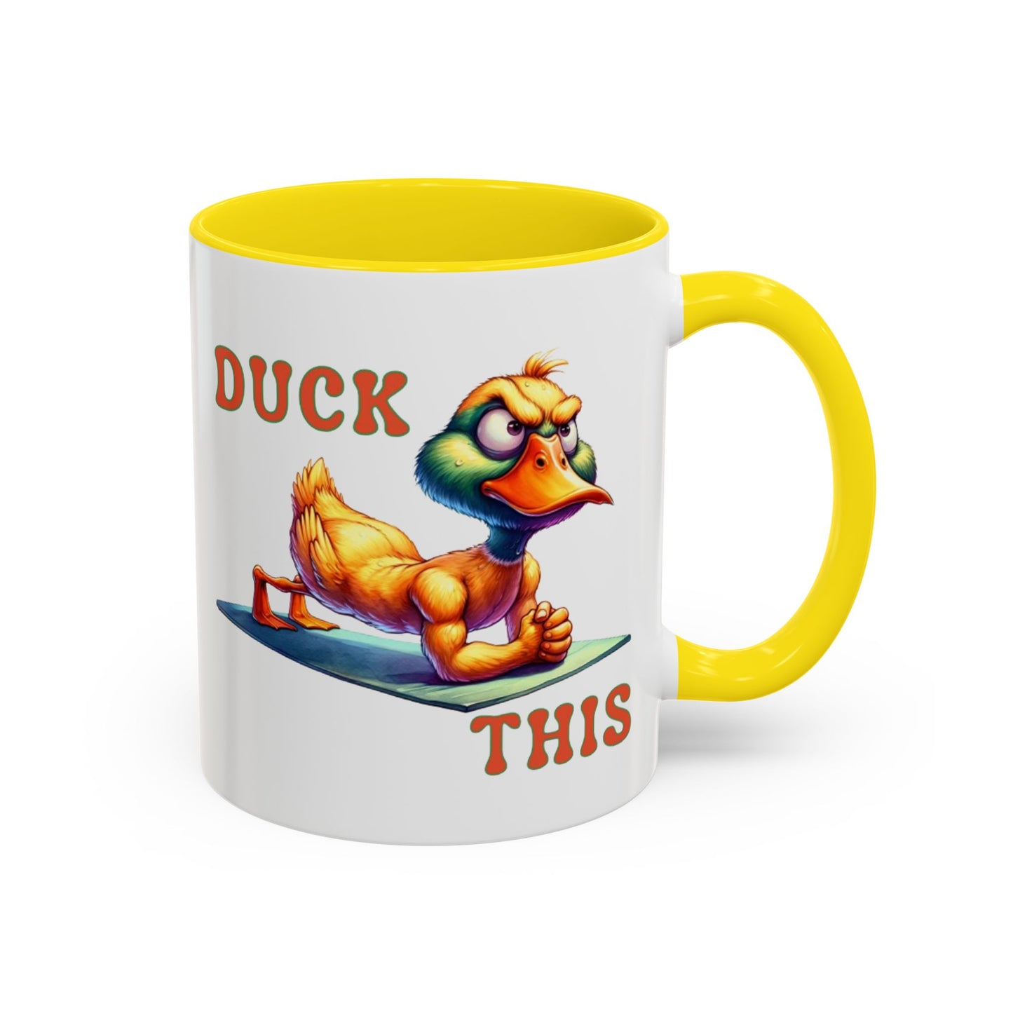 Quirky Duck Yoga Mug - Funny Coffee Cup for Yoga Lovers, Gift for Friends, Exercise Motivation, Duck This Mug