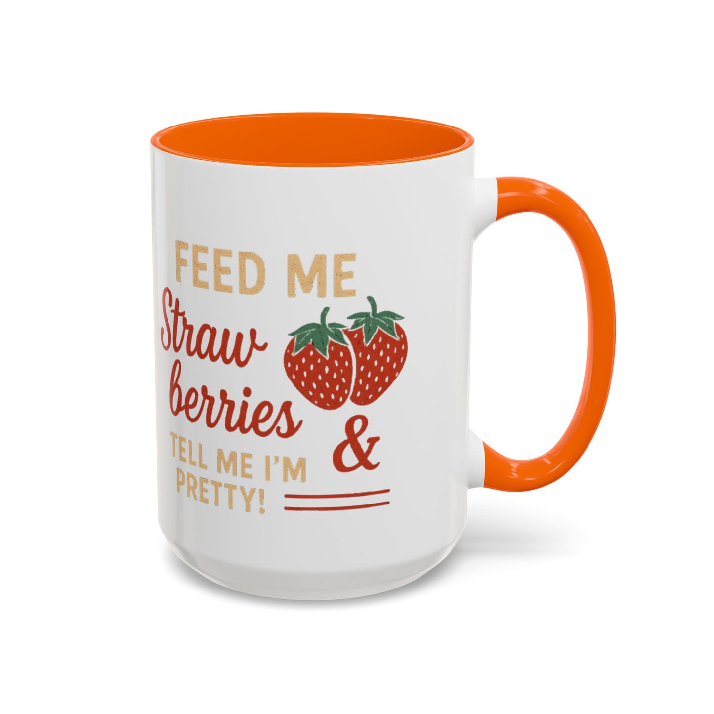 Cute Strawberry Themed Accent Coffee Mug - Perfect for Gifts, Home, Kitchen, Birthday, Fun Quotes