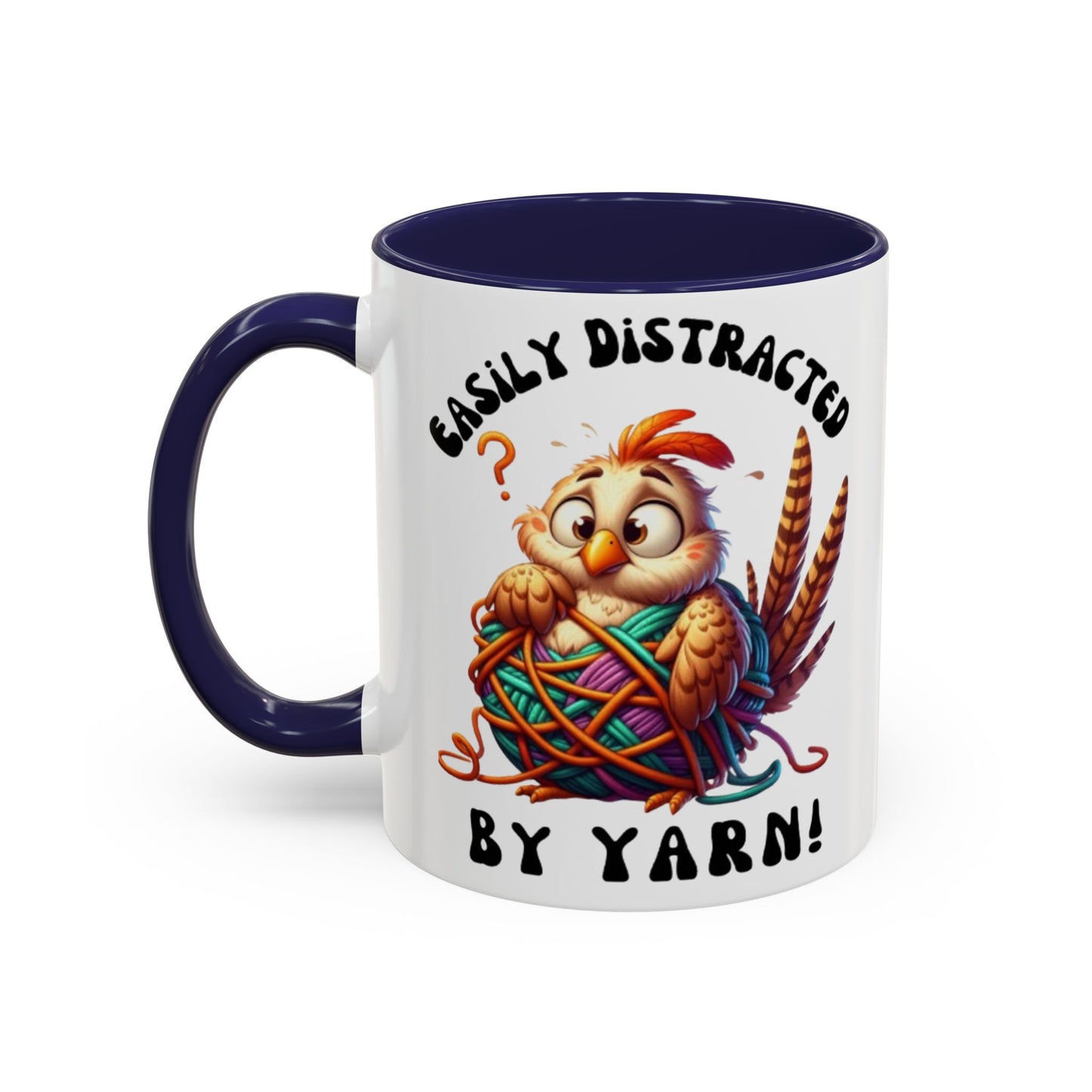 Whimsical Yarn Lover's Coffee Mug – Perfect Gift for Crafters, Crafting Enthusiasts, Cozy Home Decor, Fun Accent Mug