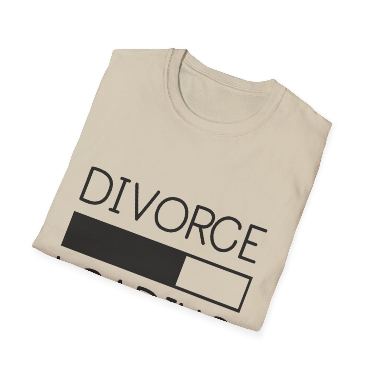 Divorce Loading Unisex Softstyle T-Shirt - Humorous Graphic Tee for the Newly Single