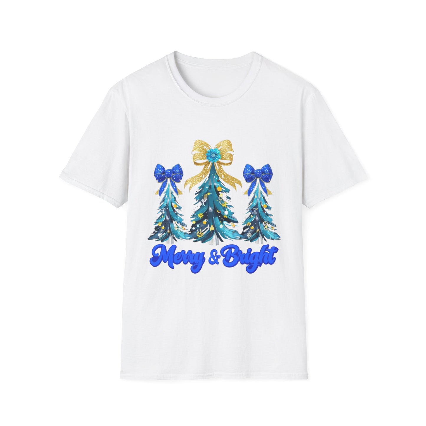Merry & Bright Christmas T-Shirt, Unisex Holiday Tee, Festive Apparel, Christmas Party Shirt, Gift for Him or Her