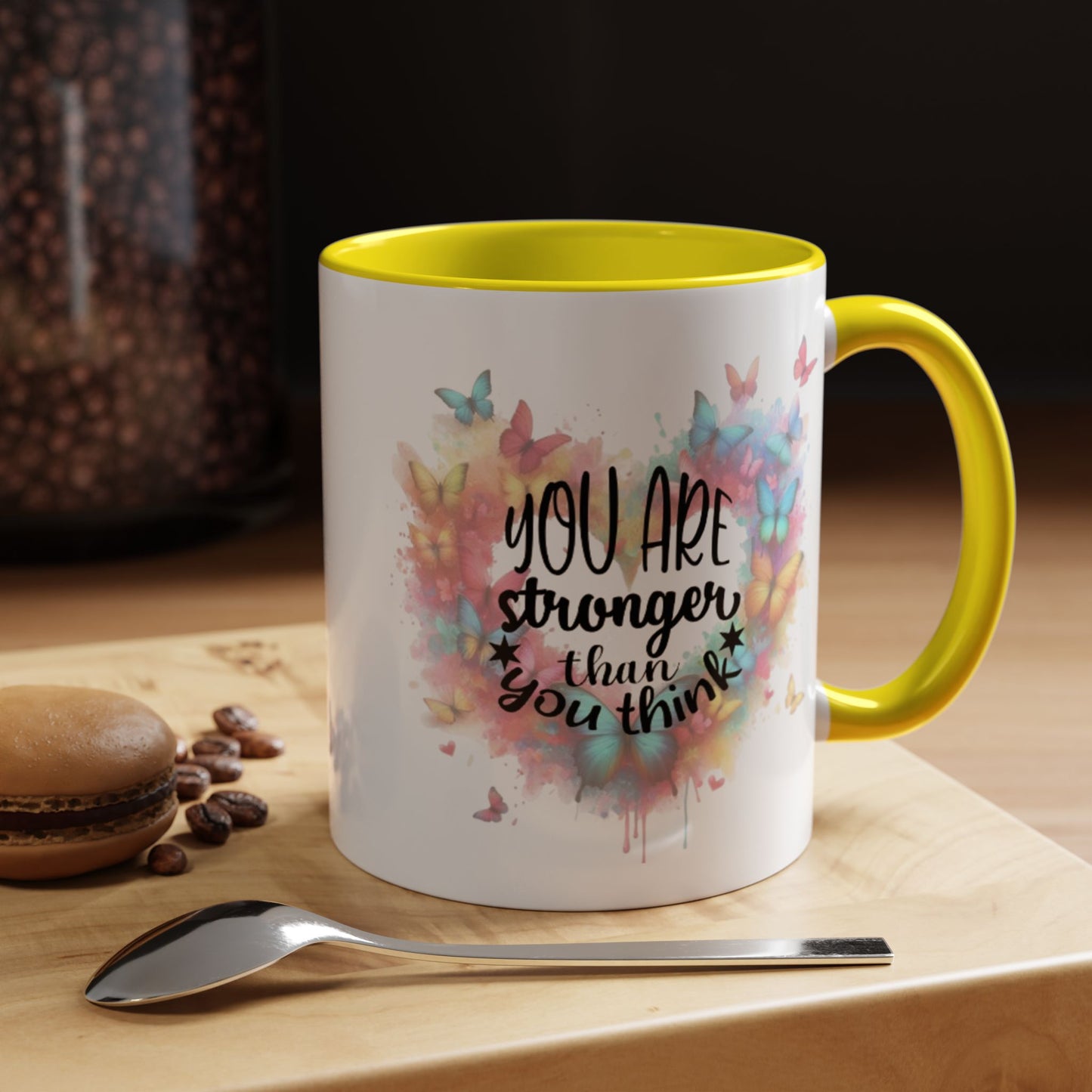 Inspirational Butterfly Coffee Mug, Motivational Gift for Friends, Colorful Mug for Tea Lover, Positive Affirmation, Self-Care Sip