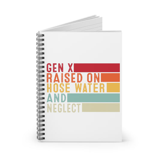 GEN X Spiral Notebook - Tribute to Childhood, Journal for Gen Xers, Gift for Nostalgic Souls, School Supplies, Writing Notebook