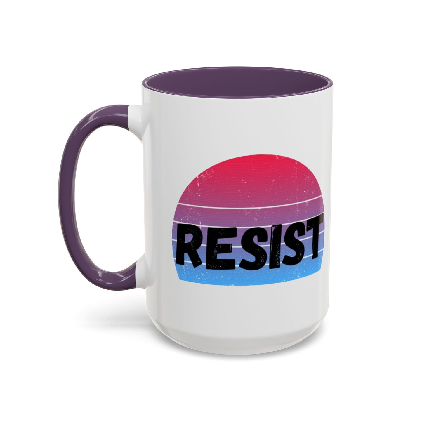 Colorful Resist Coffee Mug, Motivational Mug for Empowerment, Perfect Gift for Activists, Inspirational Kitchenware, 11oz 15oz