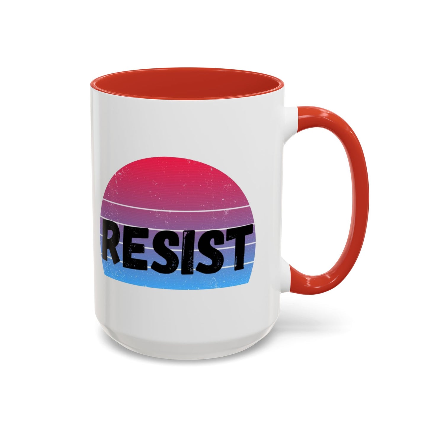 Colorful Resist Coffee Mug, Motivational Mug for Empowerment, Perfect Gift for Activists, Inspirational Kitchenware, 11oz 15oz