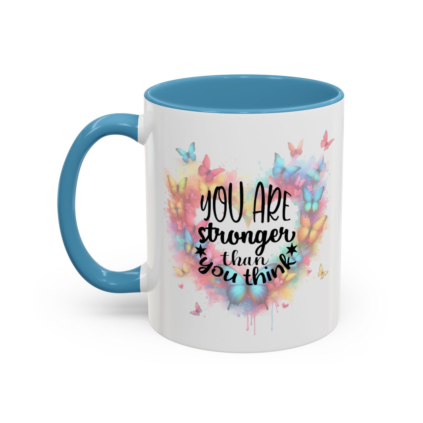 Inspirational Butterfly Coffee Mug, Motivational Gift for Friends, Colorful Mug for Tea Lover, Positive Affirmation, Self-Care Sip