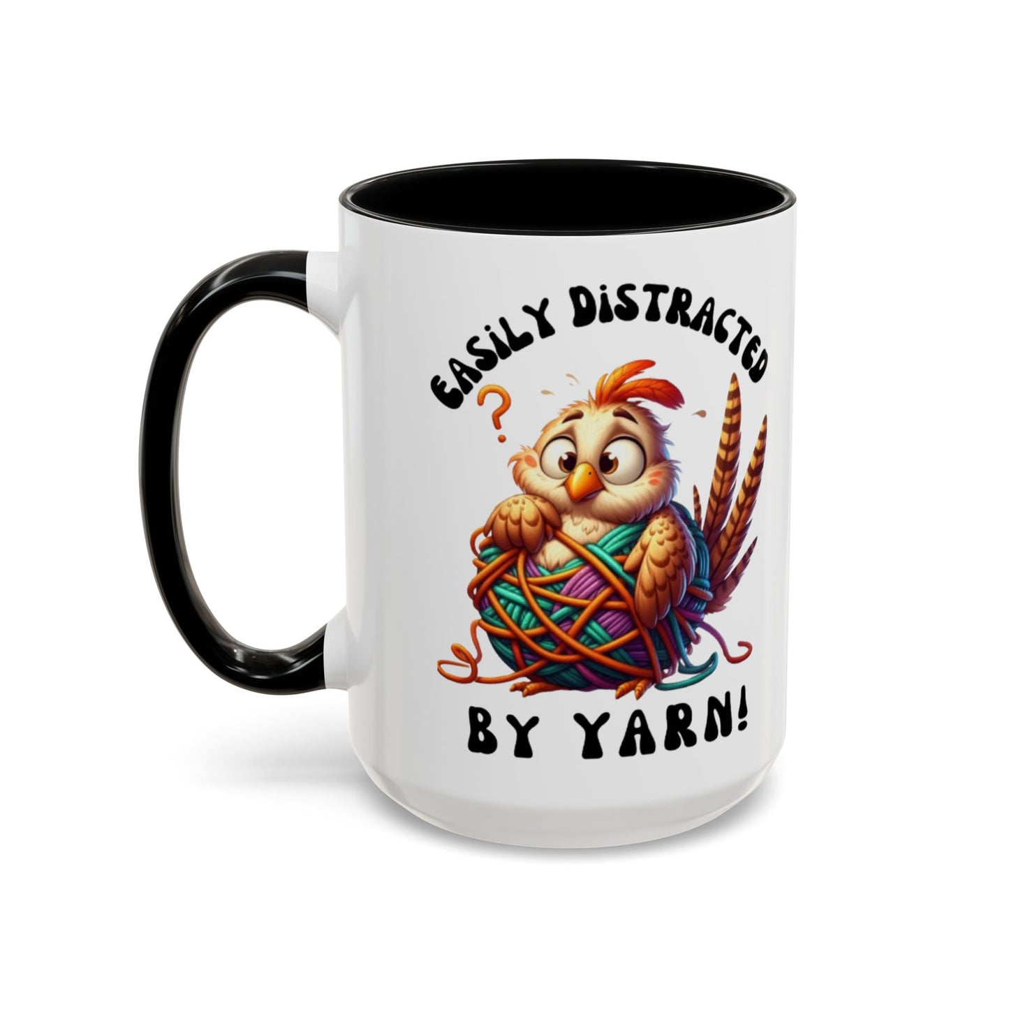 Whimsical Yarn Lover's Coffee Mug – Perfect Gift for Crafters, Crafting Enthusiasts, Cozy Home Decor, Fun Accent Mug