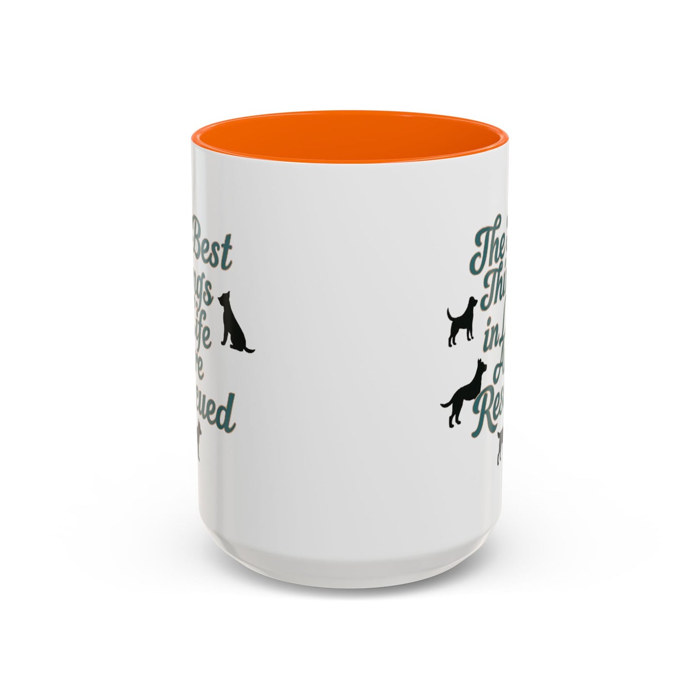 Rescue Dog Coffee Mug, Pet Lover Gift, Animal Adoption Mug, Inspirational Tea Cup, Dog Mom Mug, Black Handle Coffee Cup