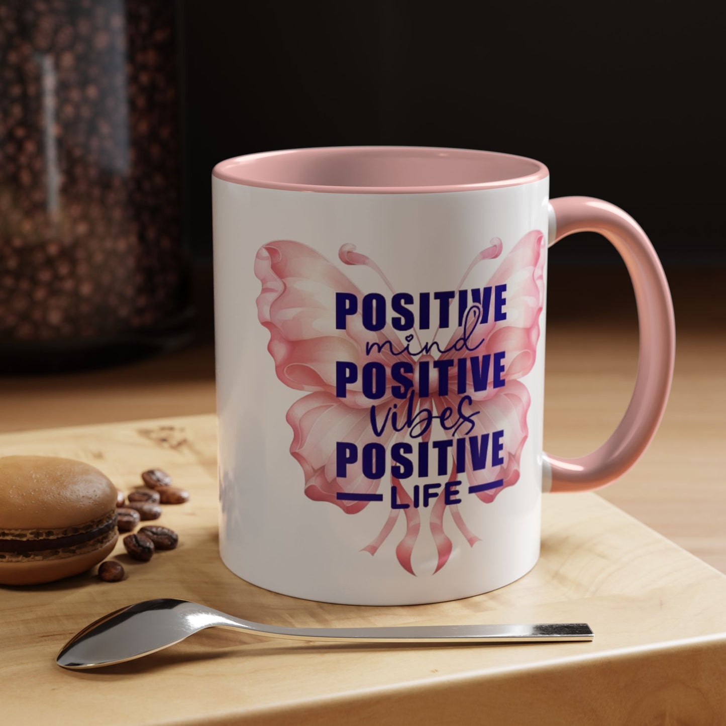 Positive Vibes Coffee Mug, Inspirational Mug, Motivational Mug for Home Office, Gift for Friends, Encouragement Cup, Positive Mind Decor