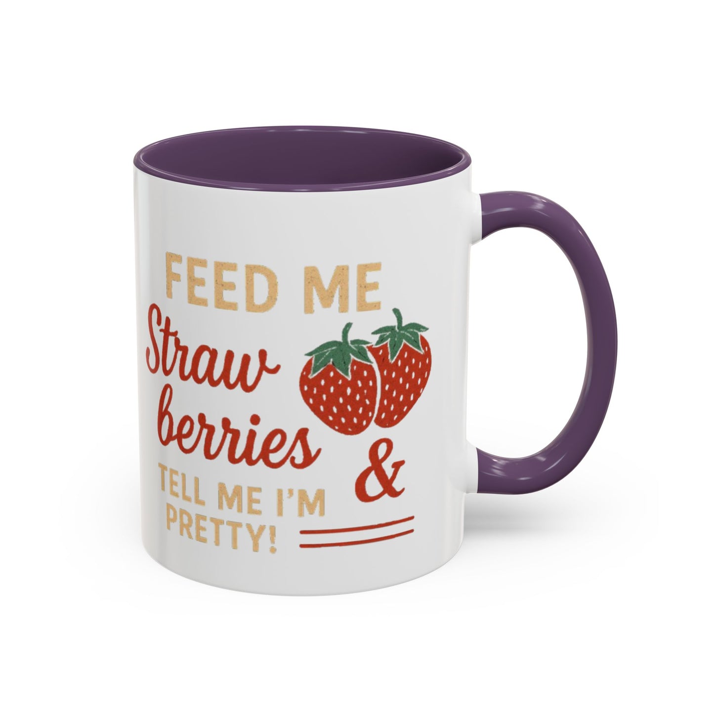Cute Strawberry Themed Accent Coffee Mug - Perfect for Gifts, Home, Kitchen, Birthday, Fun Quotes