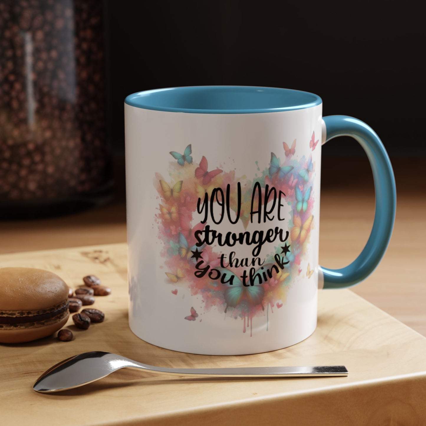 Inspirational Butterfly Coffee Mug, Motivational Gift for Friends, Colorful Mug for Tea Lover, Positive Affirmation, Self-Care Sip