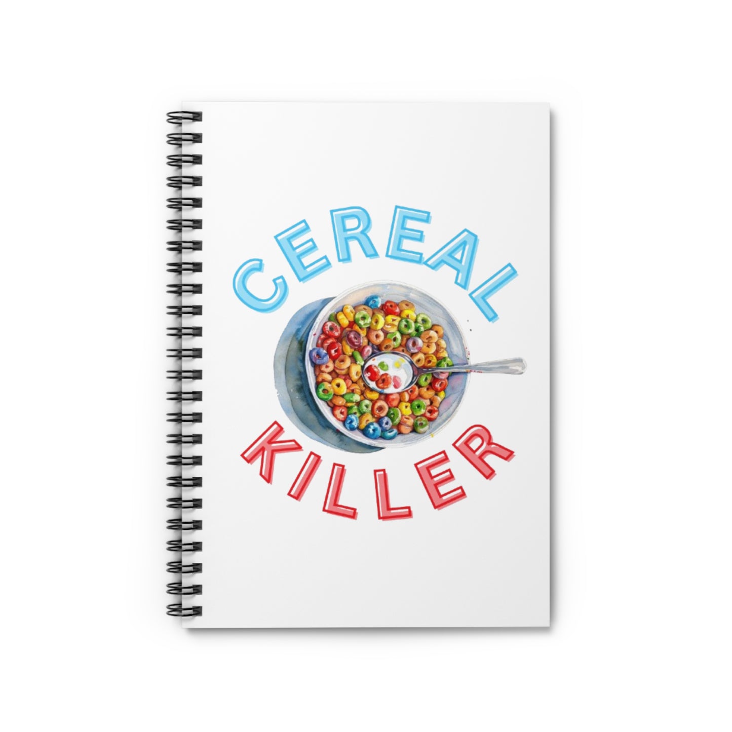 Cereal Killer Spiral Notebook - Fun Gift for Foodies, Journaling, School Supplies, Quirky Stationery, Unique Note-taking