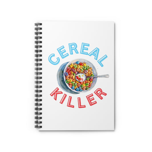 Cereal Killer Spiral Notebook - Fun Gift for Foodies, Journaling, School Supplies, Quirky Stationery, Unique Note-taking