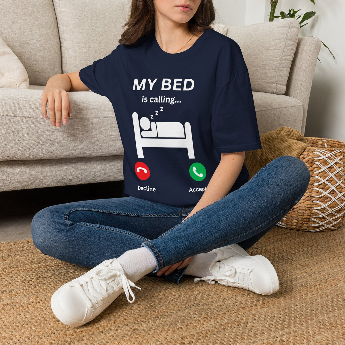 My Bed Is Calling T‑Shirt — Funny Sleep Lover Graphic Tee
