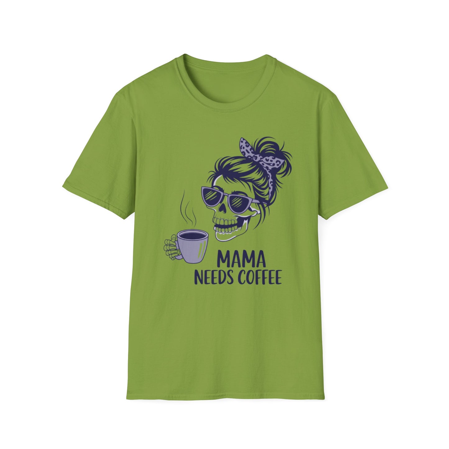 Mama Needs Coffee Unisex Softstyle T-Shirt - Fun Casual Tee for Coffee Lovers