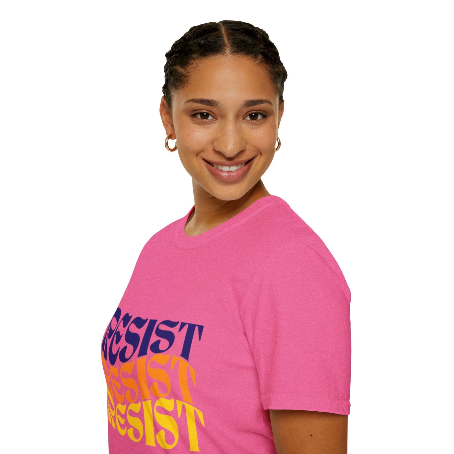 Unisex Softstyle T-Shirt - Bold 'RESIST' Graphic Tee for Activism and Empowerment