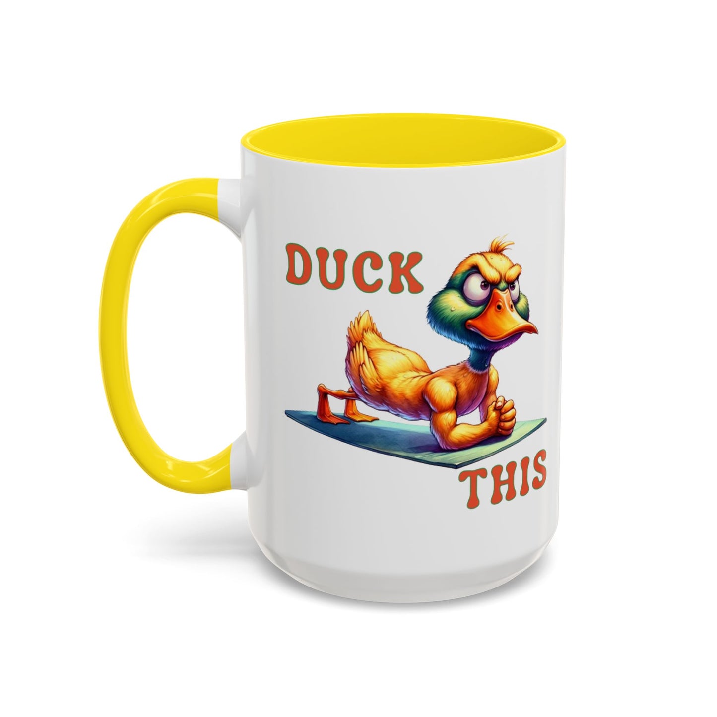 Quirky Duck Yoga Mug - Funny Coffee Cup for Yoga Lovers, Gift for Friends, Exercise Motivation, Duck This Mug