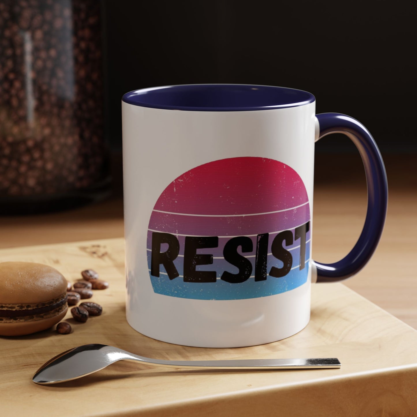 Colorful Resist Coffee Mug, Motivational Mug for Empowerment, Perfect Gift for Activists, Inspirational Kitchenware, 11oz 15oz