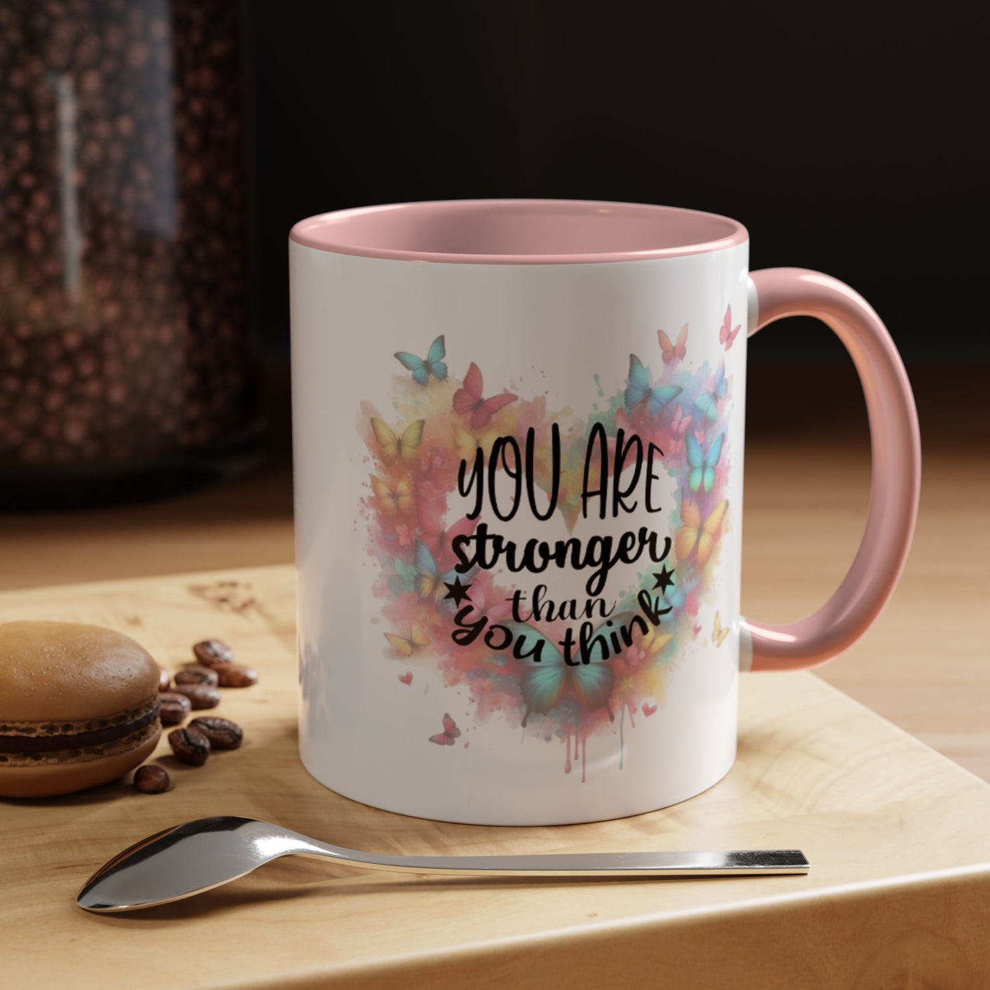 Inspirational Butterfly Coffee Mug, Motivational Gift for Friends, Colorful Mug for Tea Lover, Positive Affirmation, Self-Care Sip