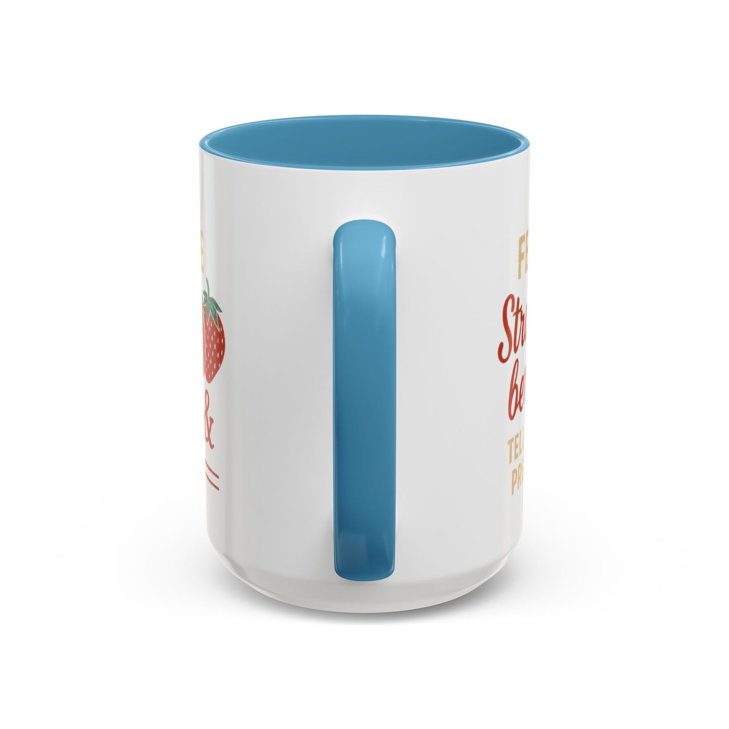 Cute Strawberry Themed Accent Coffee Mug - Perfect for Gifts, Home, Kitchen, Birthday, Fun Quotes